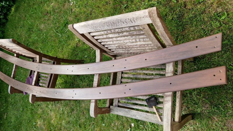 Gebeizte Bodenbretter aus Holz für die WANDERER, Aufnahme 01
