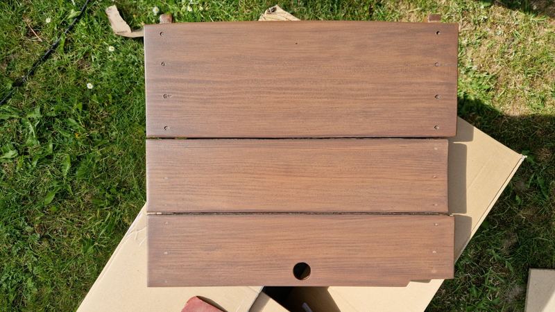 Gebeizte Bodenbretter aus Holz für die WANDERER, Aufnahme 08